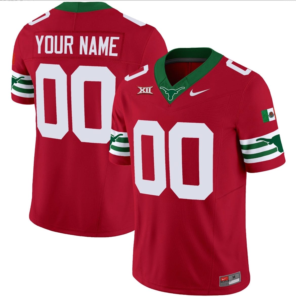 Custom Texas Longhorns Jersey Name and Number Mexico Vapor College Football Red 1 Custom Texas Longhorns Jersey Name and Number Mexico Vapor College Football Red