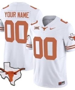 Custom Texas Longhorn Jersey Name and Number Vapor Limited College Football Stitched White