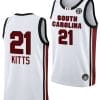 Chloe Kitts Jersey #21 South Carolina Gamecocks College Basketball 2023-24 White 5 Chloe Kitts Jersey #21 South Carolina Gamecocks College Basketball 2023-24 White