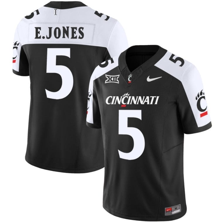 Emory Jones Jersey #5 Cincinnati Bearcats Vapor Limited College Football All Stitched Black Alternate 1 Emory Jones Jersey #5 Cincinnati Bearcats Vapor Limited College Football All Stitched Black Alternate