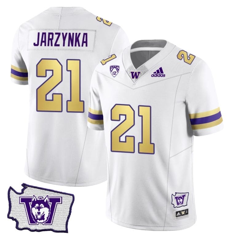 Joe Jarzynka Jersey #21 Washington Huskies Washington Map Patch Football Husky Royalty 1 Joe Jarzynka Jersey #21 Washington Huskies Washington Map Patch Football Husky Royalty