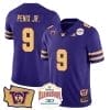 Michael Penix Jr Jersey #9 Washington Huskies Alamo Bowl Patch Football Purple Gold 5 Michael Penix Jr Jersey #9 Washington Huskies Alamo Bowl Patch Football Purple Gold