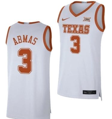 Max Abmas Jersey #3 Texas Longhorns NIL Limited College Basketball White 8 Max Abmas Jersey #3 Texas Longhorns NIL Limited College Basketball White