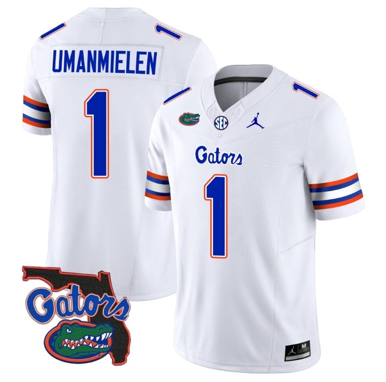 Princely Umanmielen Jersey #1 Florida Gators Vapor Limited Florida Map College Football White 1 Princely Umanmielen Jersey #1 Florida Gators Vapor Limited Florida Map College Football White