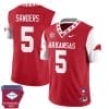 Raheim Sanders Jersey #5 Arkansas Razorback Football Arkansas Patch White Sleeves 5 Raheim Sanders Jersey #5 Arkansas Razorback Football Arkansas Patch White Sleeves