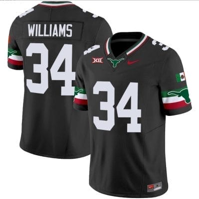 Ricky Williams Jersey #34 Texas Longhorns Mexico Vapor College Football Black 8 Ricky Williams Jersey #34 Texas Longhorns Mexico Vapor College Football Black