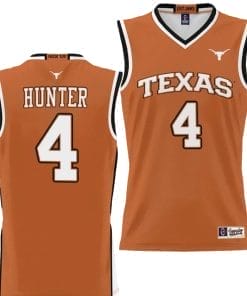 Tyrese Hunter Jersey #4 Texas Longhorns NIL College Basketball Lightweight Orange