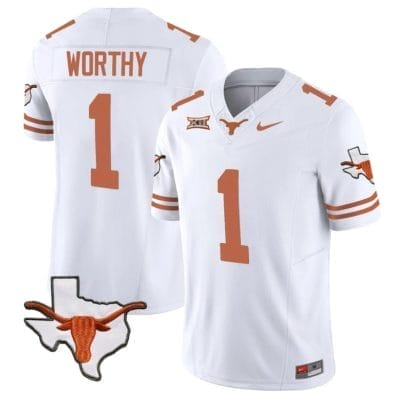 Xavier Worthy Jersey #1 Texas Longhorn Vapor Limited College Football White 8 Xavier Worthy Jersey #1 Texas Longhorn Vapor Limited College Football White