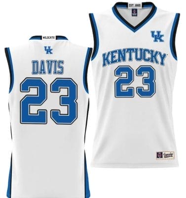 Anthony Davis Jersey #23 Kentucky Wildcats NIL College Basketball Lightweight White 8 Anthony Davis Jersey #23 Kentucky Wildcats NIL College Basketball Lightweight White