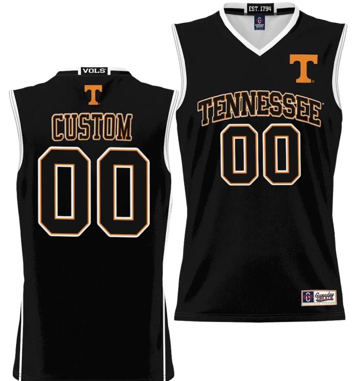 Custom Tennessee Vols Jersey Name and Number NIL College Basketball Lightweight Black 1 Custom Tennessee Vols Jersey Name and Number NIL College Basketball Lightweight Black