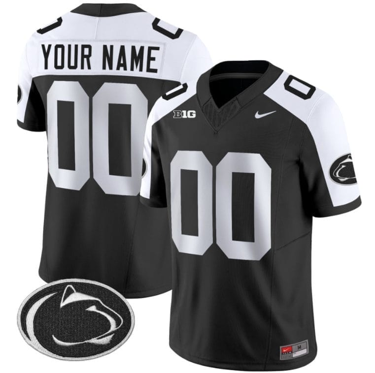 Custom Penn State Nittany Lions Jersey Name and Number Vapor Limited College Football All Stitched Black Alternate 1 Custom Penn State Nittany Lions Jersey Name and Number Vapor Limited College Football All Stitched Black Alternate