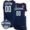 Custom UConn Huskies Jersey Name and Number 2023 National Champions College Basketball Navy 4 Custom UConn Huskies Jersey Name and Number 2023 National Champions College Basketball Navy