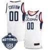 Custom UConn Huskies Jersey Name and Number 2023 National Champions College Basketball White Home 4 Custom UConn Huskies Jersey Name and Number 2023 National Champions College Basketball White Home