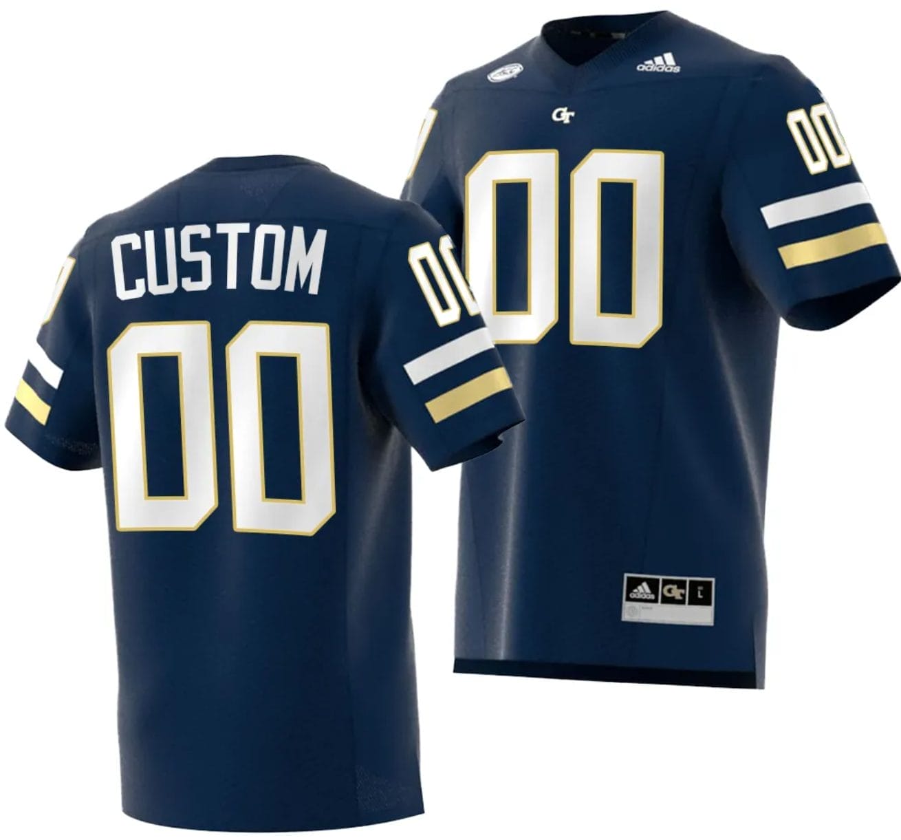 Custom Georgia Tech Yellow Jackets Jersey Name and Number 2023 Premier Football Uniform Navy 1 Custom Georgia Tech Yellow Jackets Jersey Name and Number 2023 Premier Football Uniform Navy