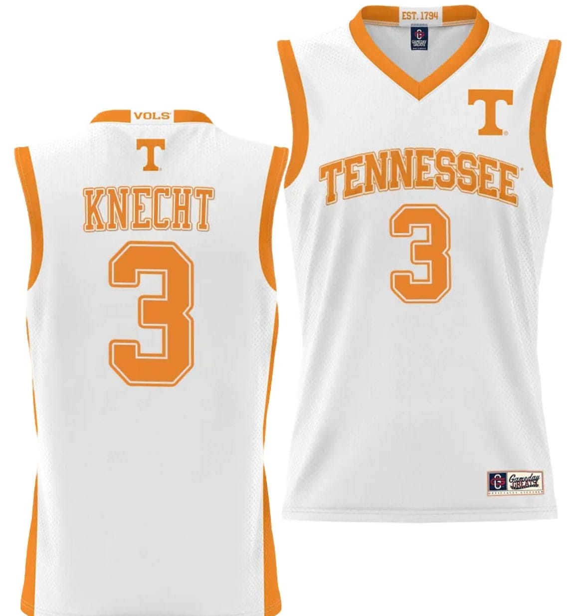 Dalton Knecht Jersey #3 Tennessee Volunteers NIL College Basketball Lightweight White 1 Dalton Knecht Jersey #3 Tennessee Volunteers NIL College Basketball Lightweight White