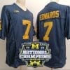 Donovan Edwards Jersey #7 Michigan Wolverines Football 2023 National Champions Patch Navy 5 Donovan Edwards Jersey #7 Michigan Wolverines Football 2023 National Champions Patch Navy