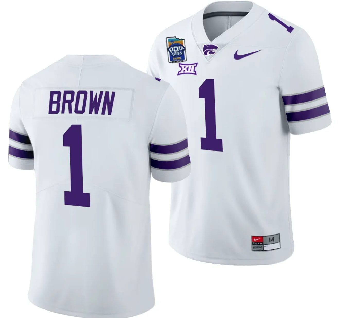 Jayce Brown Jersey #1 Kansas State Wildcats 2023 Pop-Tarts Bowl Football White 1 Jayce Brown Jersey #1 Kansas State Wildcats 2023 Pop-Tarts Bowl Football White