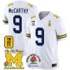 JJ McCarthy Jersey #9 Michigan Wolverines Vapor TM 42 Honor – Rose Bowl Patch Football White 5 JJ McCarthy Jersey #9 Michigan Wolverines Vapor TM 42 Honor – Rose Bowl Patch Football White