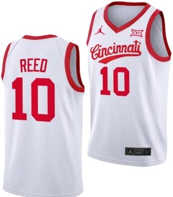 Josh Reed Jersey #10 Cincinnati Bearcats 70s Throwback Basketball White 8 Josh Reed Jersey #10 Cincinnati Bearcats 70s Throwback Basketball White