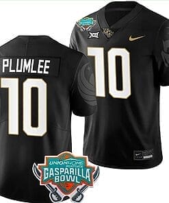John Rhys Plumlee Jersey #10 UCF Knights 2023 Gasparilla Bowl Patch Football Black