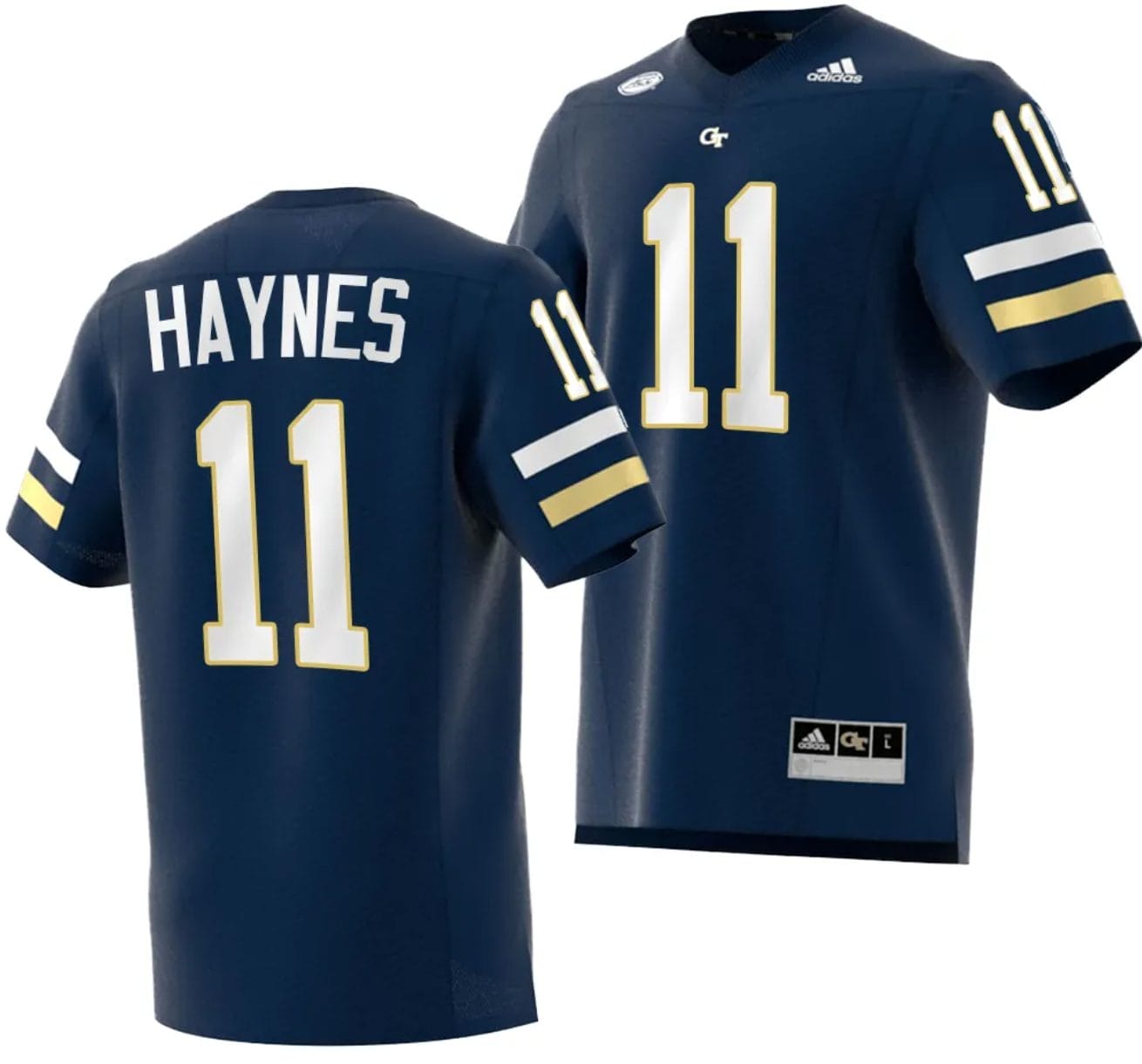 Jamal Haynes Jersey #11 Georgia Tech Yellow Jackets 2023 Premier Football Uniform Navy 1 Jamal Haynes Jersey #11 Georgia Tech Yellow Jackets 2023 Premier Football Uniform Navy