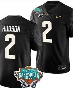 Kobe Hudson Jersey #2 UCF Knights 2023 Gasparilla Bowl Patch Football Black