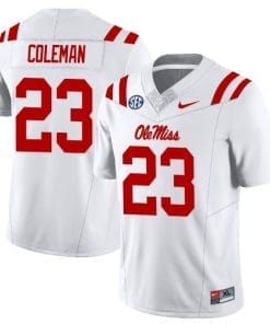 Khari Coleman Jersey #23 Ole Miss Rebels Football All Stitched White