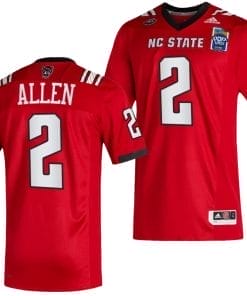 Michael Allen Jersey #2 NC State Wolfpack 2023 Pop Tarts Bowl Football Red