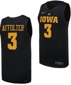 Sydney Affolter Jersey #3 Iowa Hawkeyes Basketball uniform 2023-24 Black
