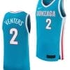 Steele Venters Jersey #2 Gonzaga Bulldogs College Basketball uniform 2023-24 Turquoise