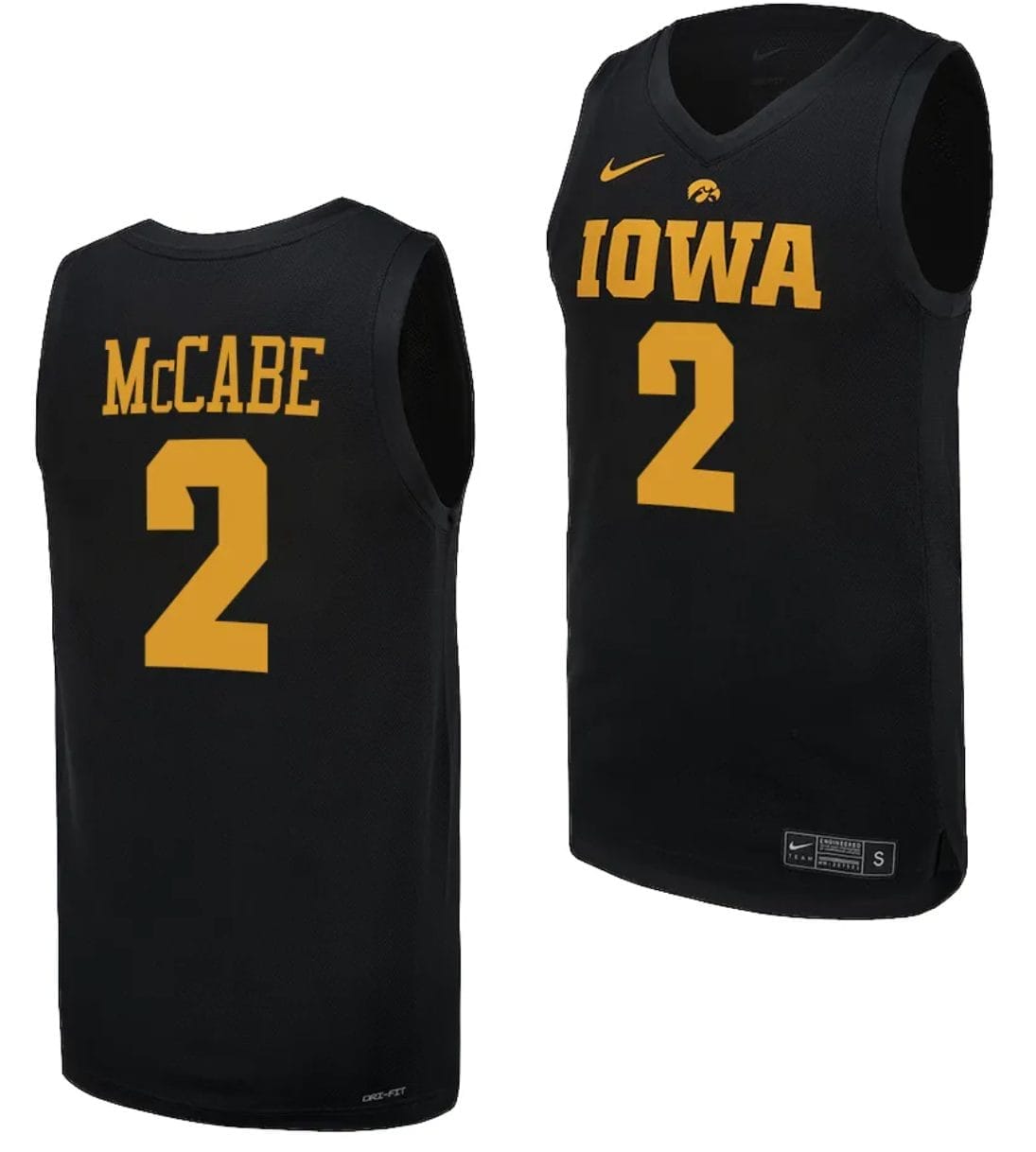 Taylor McCabe Jersey #2 Iowa Hawkeyes Basketball uniform 2023-24 Black 1 Taylor McCabe Jersey #2 Iowa Hawkeyes Basketball uniform 2023-24 Black