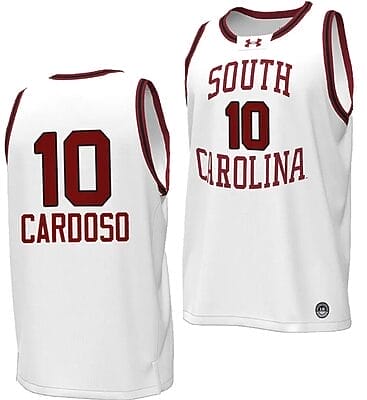 Kamilla Cardoso Jersey #10 South Carolina Gamecocks Basketball Throwback Replica White 8 Kamilla Cardoso Jersey #10 South Carolina Gamecocks Basketball Throwback Replica White