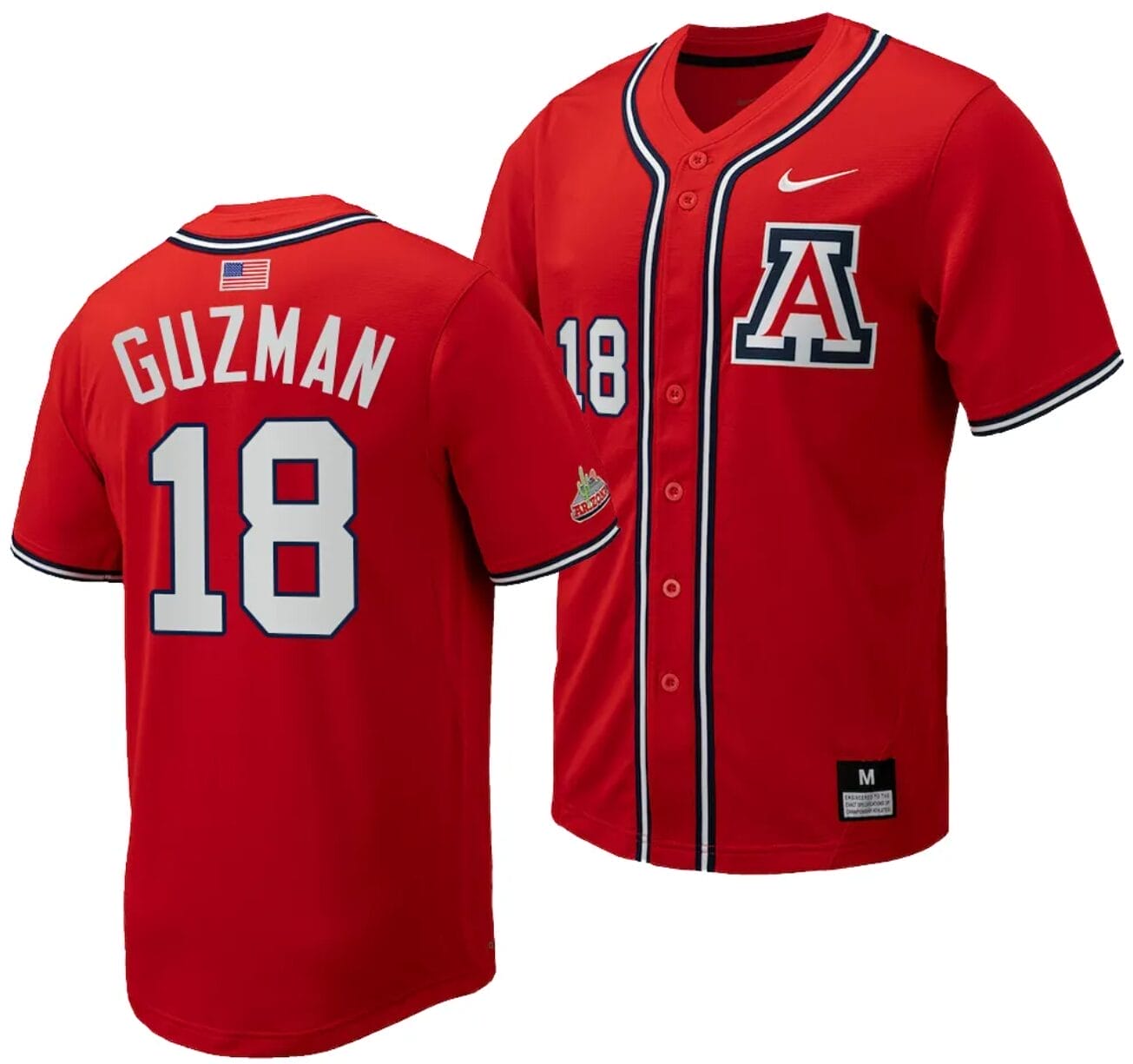 Adonys Guzman Jersey #18 Arizona Wildcats Replica Baseball Full-Button Red 1 Adonys Guzman Jersey #18 Arizona Wildcats Replica Baseball Full-Button Red