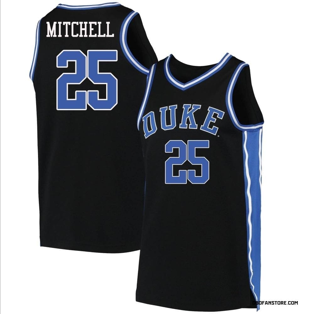 Mark Mitchell Jersey #25 Duke Blue Devils College Basketball Black 1 Mark Mitchell Jersey #25 Duke Blue Devils College Basketball Black