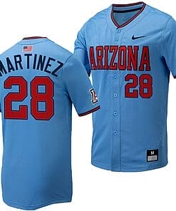 Matthew Martinez Jersey #28 Arizona Wildcats Replica Baseball Full-Button Light Blue