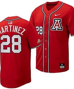 Matthew Martinez Jersey #28 Arizona Wildcats Replica Baseball Full-Button Red