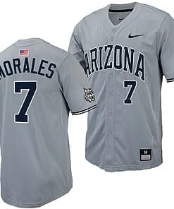 Richie Morales Jersey #7 Arizona Wildcats Replica Baseball Full-Button Gray