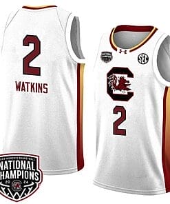 Ashlyn Watkins Jersey #2 South Carolina Gamecocks 2024 NCAA Basketball National Champions White Yellow