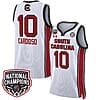 Kamilla Cardoso Jersey #10 South Carolina Gamecocks Basketball 2024 National Champions All Stitched White