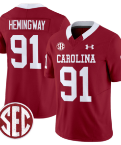 Tonka Hemingway Jersey #91 South Carolina Gamecocks Football 1980 Throwback Vapor Limited SEC Patch Garnet