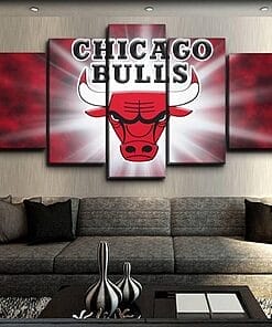 Chicago Bulls Logo NBA Basketball – 5 Panel Canvas Prints Wall Art Home Decor Frame Set 6 your pretty wall cc86d14a f667 4749 bfe0 7d6438382aa9 800x