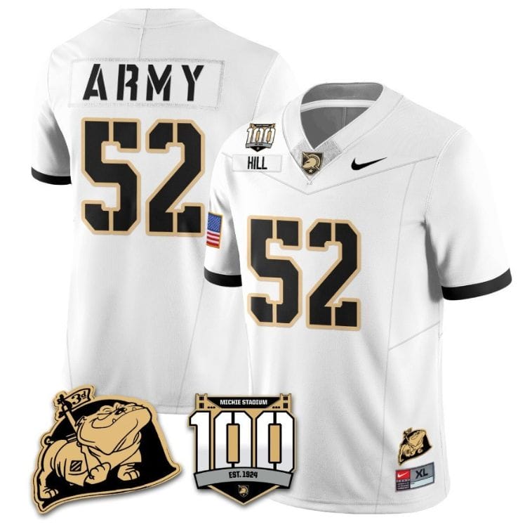 Austin Hill Jersey #52 Army Black Knights Vapor Limited College Football Stitched White 8 Austin Hill Jersey #52 Army Black Knights Vapor Limited College Football Stitched White