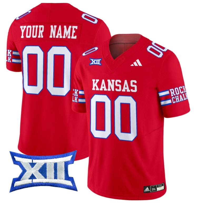 Custom Kansas Jayhawks Jersey Name and Number 2024 Vapor College Football Vapor Limited Red 8 Custom Kansas Jayhawks Jersey Name and Number 2024 Vapor College Football Vapor Limited Red