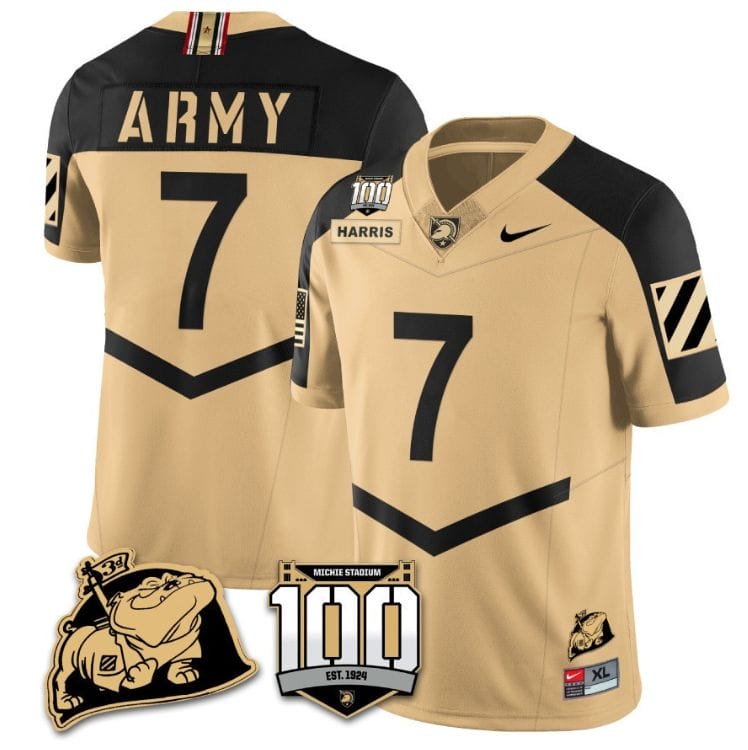 Champ Harris Jersey #7 Army Black Knights Vapor Limited College Football Stitched Gold Alternate 8 Champ Harris Jersey #7 Army Black Knights Vapor Limited College Football Stitched Gold Alternate