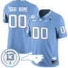 Custom North Carolina Tar Heels Jersey Name and Number Vapor College Football Stitched Blue