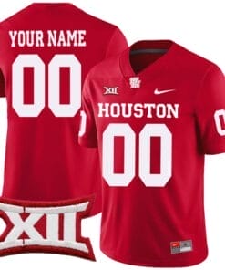 Custom Houston Cougars Jersey Name and Number College Football Red Game
