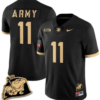 Isaiah Alston Jersey #11 Army Black Knights Jersey Rocky The Bulldog Patch Vapor Limited College Football Stitched Black