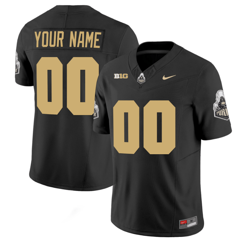 Custom Purdue Boilermakers Jersey Name and Number Vapor Football Stitched Black 8 Custom Purdue Boilermakers Jersey Name and Number Vapor Football Stitched Black