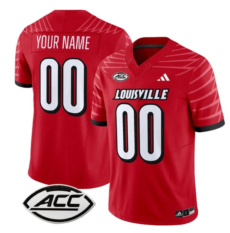 Custom Louisville Cardinals Jersey Name and Number Vapor Football Stitched Red 8 Custom Louisville Cardinals Jersey Name and Number Vapor Football Stitched Red