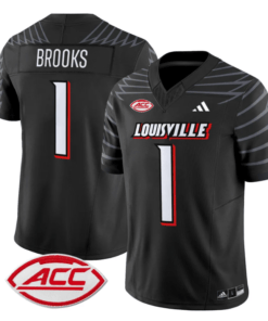 Ja'Corey Brooks Jersey #1 Louisville Cardinals Vapor Football Stitched Black